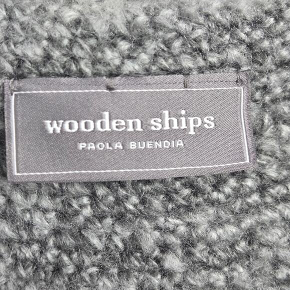 Wooden Ships Paola Buendia Bucket Hat Anthropologie Gray Knit Mohair Boho - Picture 2 of 7